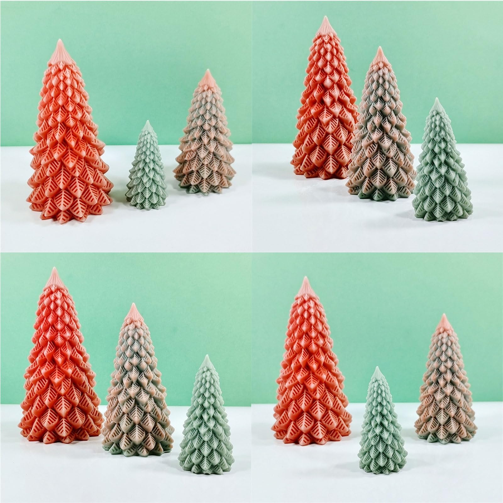 Moule en silicone 3D en forme de sapin de Noël pour aromathérapie, savon de gypse, décoration d'intérieur, cadeaux de festival
