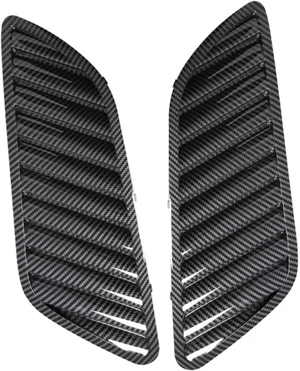 Engine Hood Vent Louvers Air Scoop Bonnet Vent Cover Compatible with BMW E90 E91 E92 E93 F30 F80 E46 M3 Air Intake Cover Black/Carbon(Carbon-V Style)
