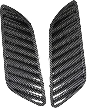Engine Hood Vent Louvers Air Scoop Bonnet Vent Cover Compatible with BMW E90 E91 E92 E93 F30 F80 E46 M3 Air Intake Cover Black/CarbonCarbon-V Style