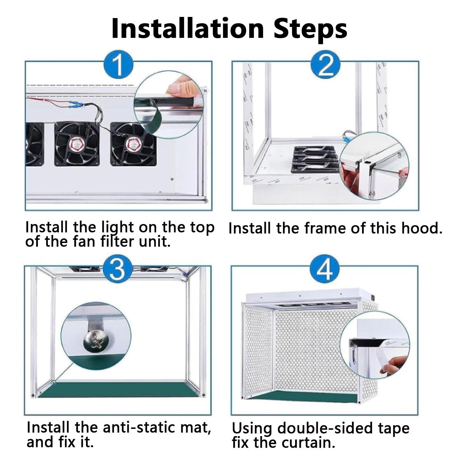 Vertikale Laminar-Flow-Haube, Laminar-Flow-Haube Mit Großem Arbeitsbereich, Air Flow Clean Bench-Arbeitstisch - Mit 3 Lüftern, Für Die Reparatur/Werkstatt/Labor/Einrichtung Von Handy