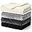 Frienda 4 Pcs Baby Fuzzy Blanket Fluffy Baby Blanket for Boys Girls Soft Warm Infant Newborn Toddler Receiving Nursery Bed Supplies, 32 x 24 Inch (Gray Black Color)