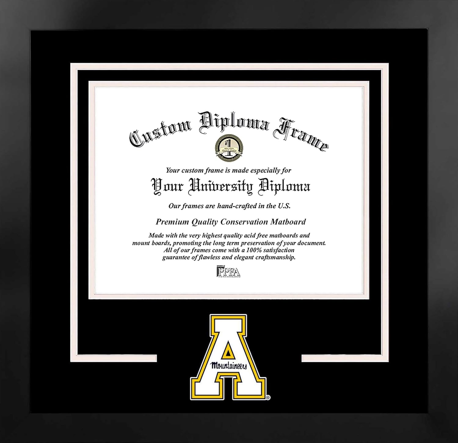 Campus Images NCAA unisex Spirit Diploma Manhattan Black Frame with Bonus Lithograph (value savings $59)