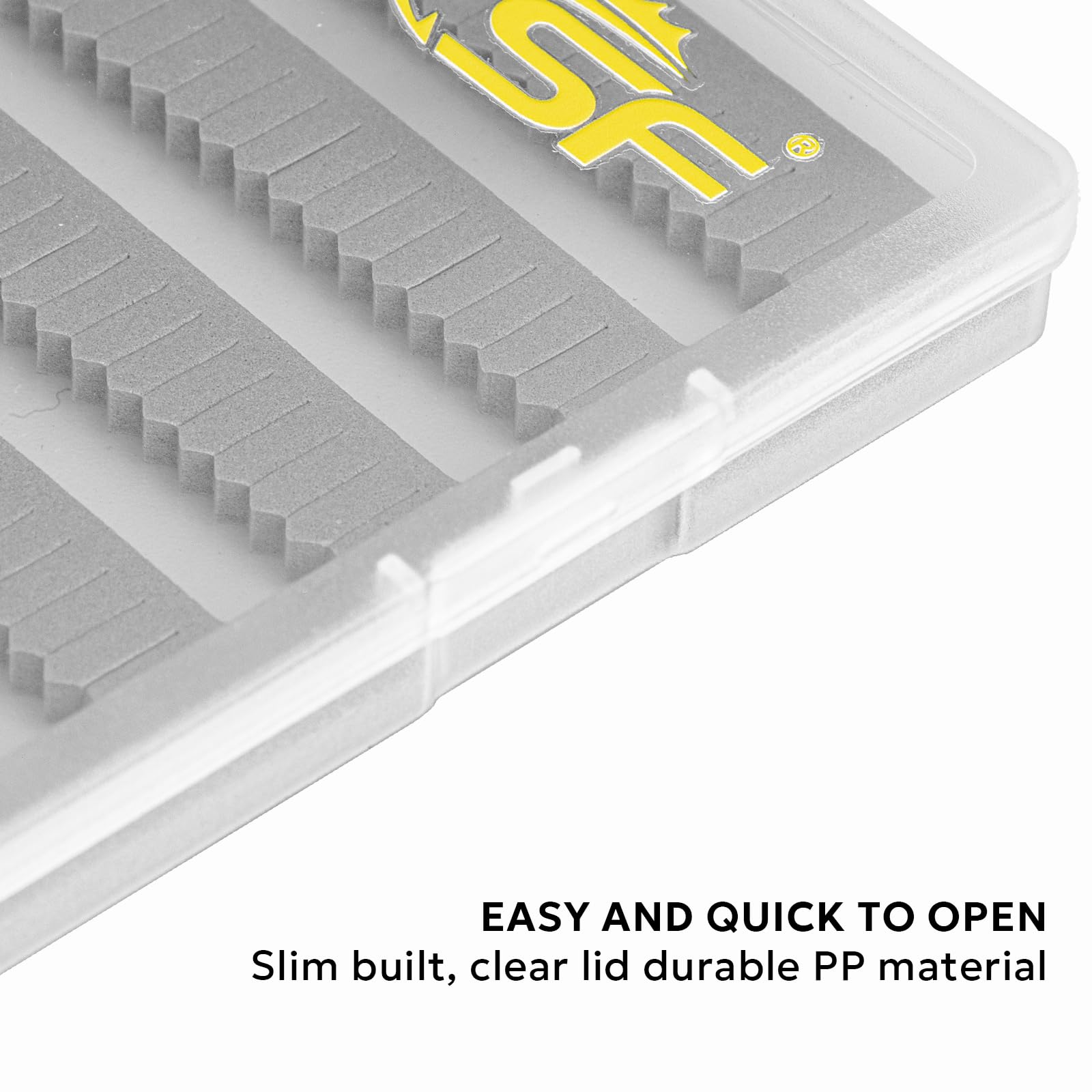 SF Collection Fly Boxes A5 Large Capacity Fly Fishing Box Clear Lid Slit Foam Flies Box 2PCS, Slit Foam/288 Slots/2pcs - Image 4