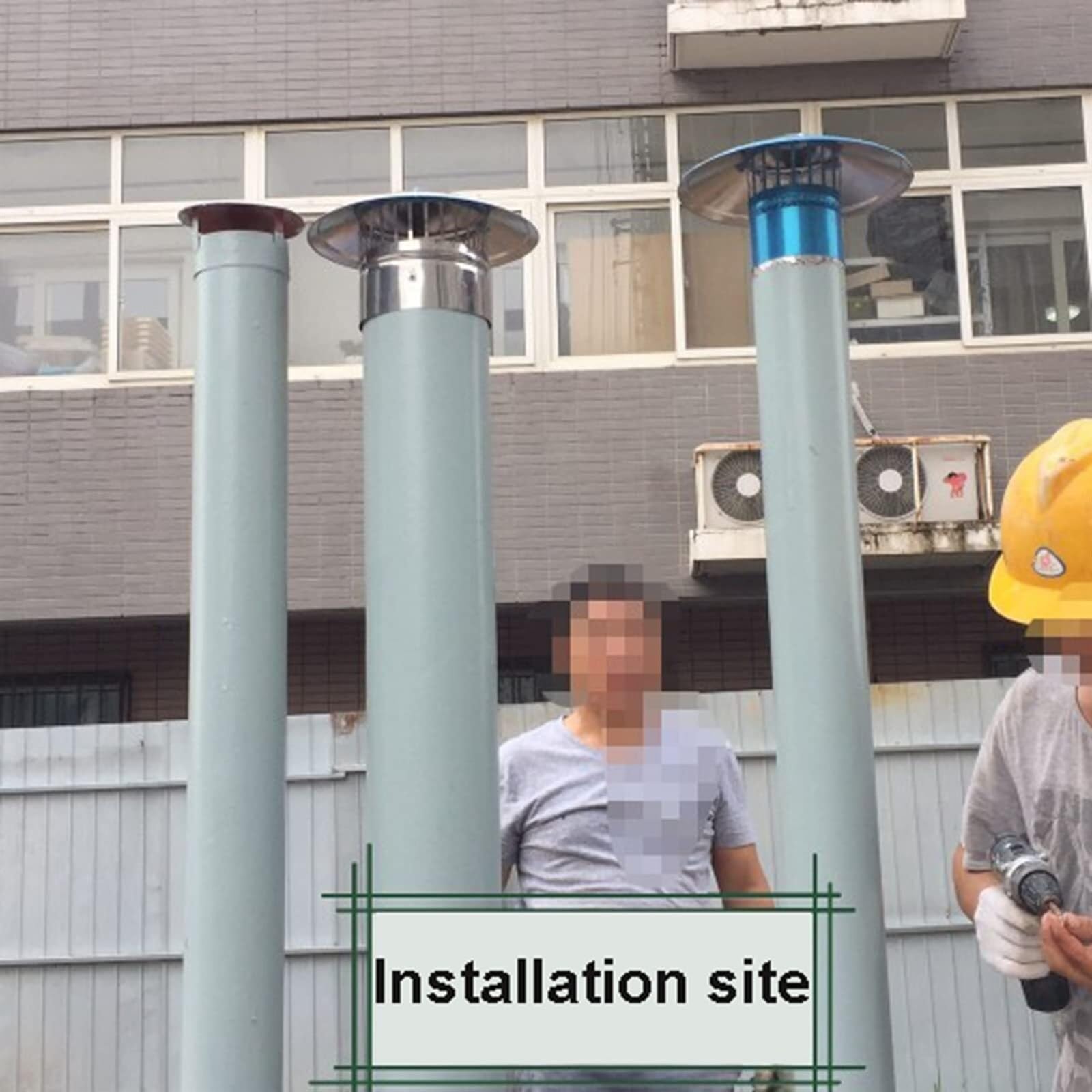 Generisch Tapa de chimenea de acero inoxidable, campana de ventilación, tapa de protección para tubo de chimenea, tapa de chimenea, campana universal, diámetro 75 mm, 200 mm (tamaño: 75 mm)