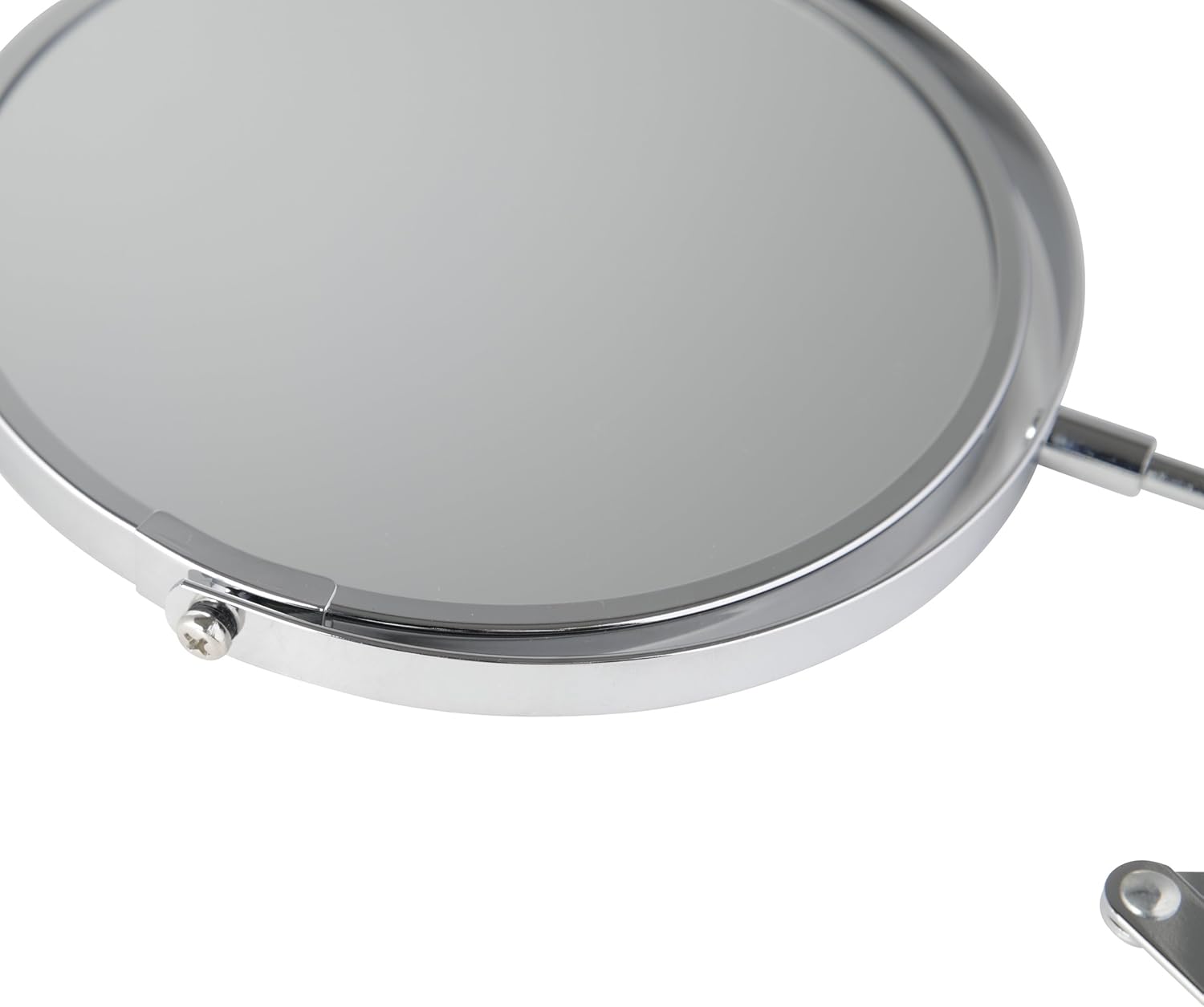 Axxentia Bathroom 282802 Magnifying Wall Mirror Chrome Round 17 cm Diameter 3 times Magnification 57 cm Extendible