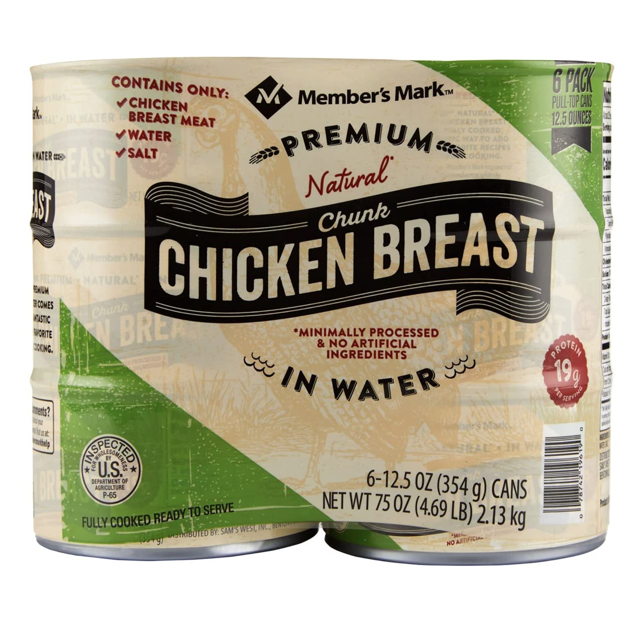 6 Count Premium Chunk Chicken Breast Grocery & Gourmet Food