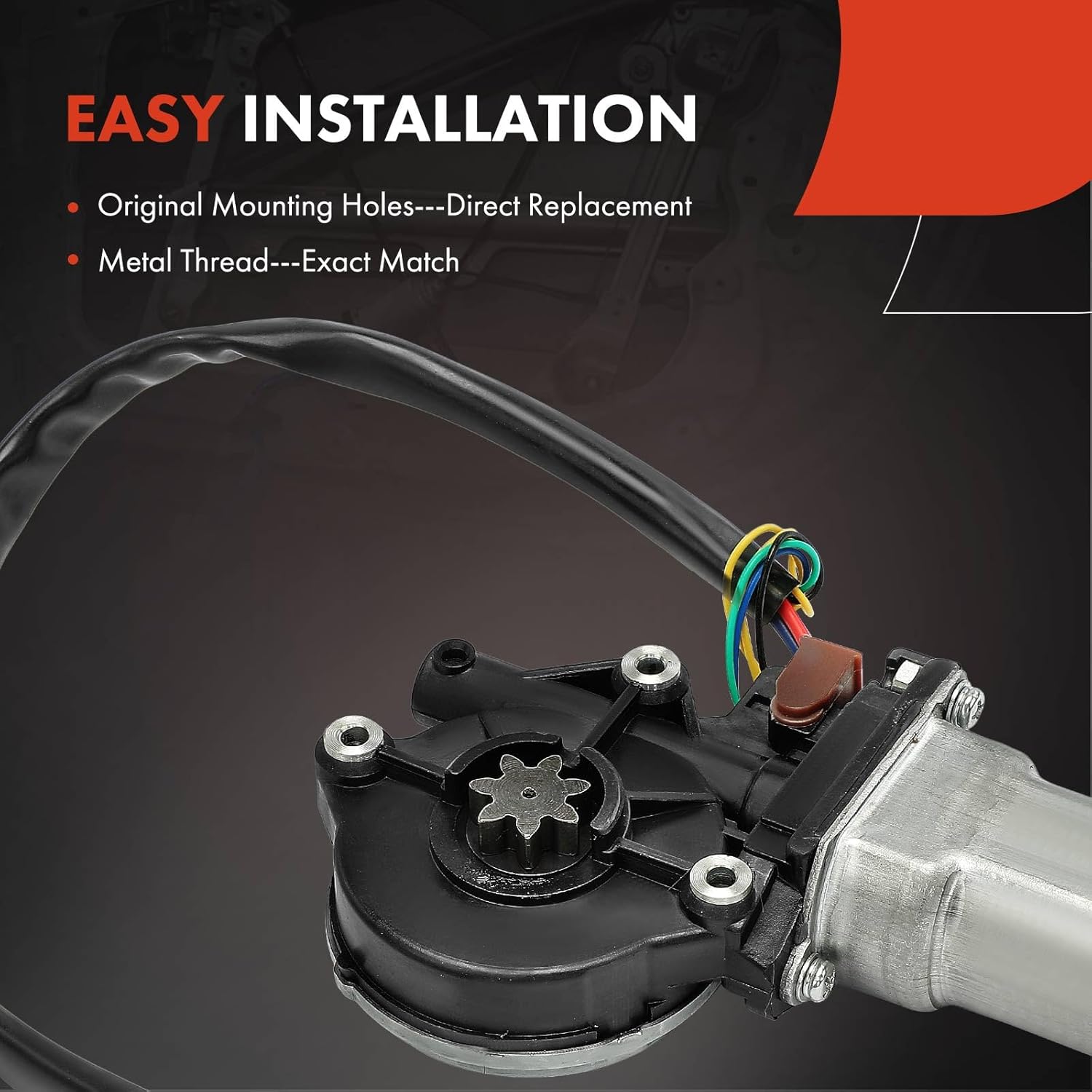 A-Premium Rear Right Power Window Lift Motor Compatible with Infiniti G35 2003 2004 2005 2006, Passenger Side, with Anti-Clip Function, Replace# 82730AL510, 82730CM31A