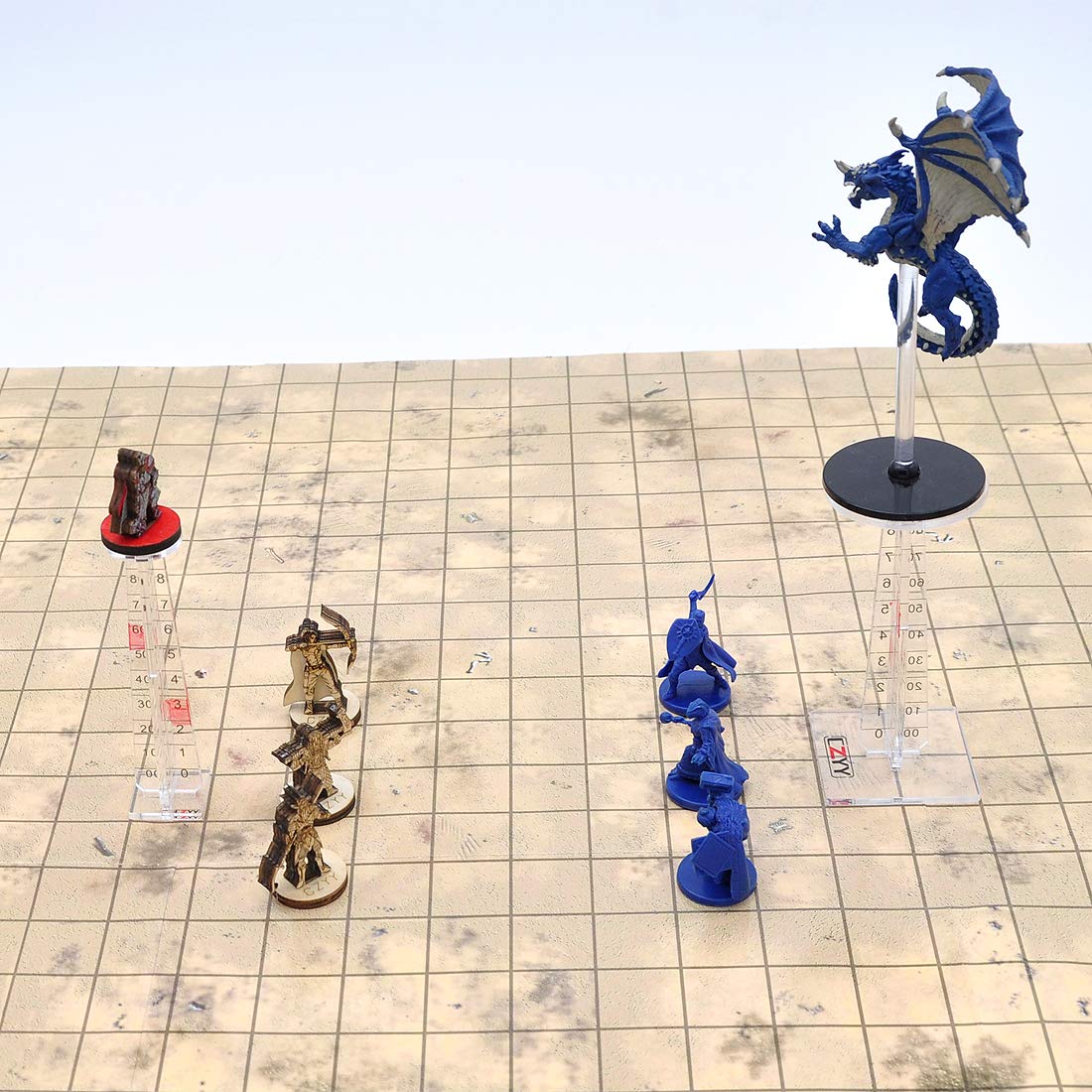 Buy DND Flying Miniatures Combat Riser (Set of 2) Acrylic Laser Cut Flight Stand Terrain from 0