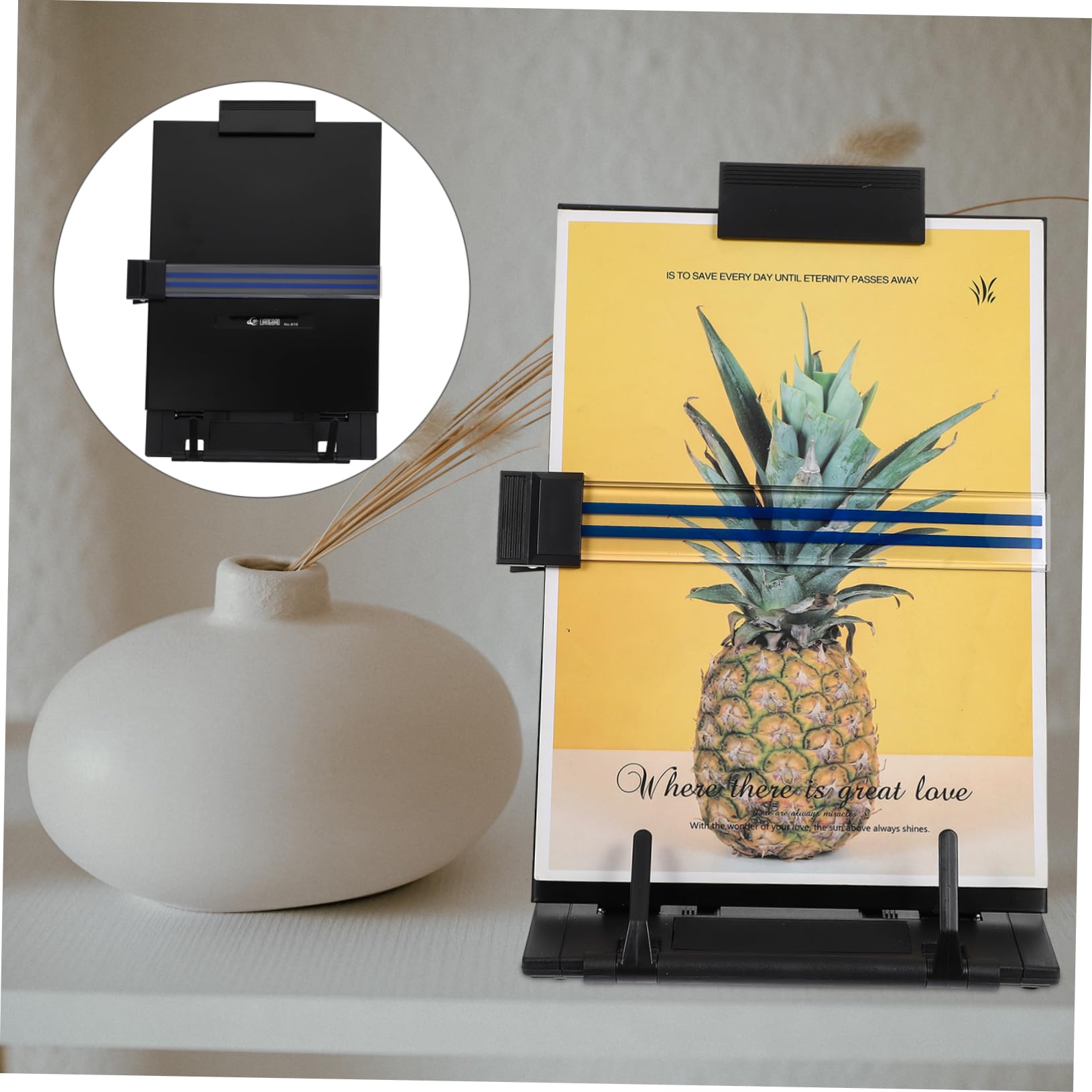 STOBOK Leggio per Libri da Tavolo Regolabile in Materiale di Qualità Leggio per Manoscritti e Spartiti Musicali Pratico per Uso lungo Termine in Casa o Ufficio