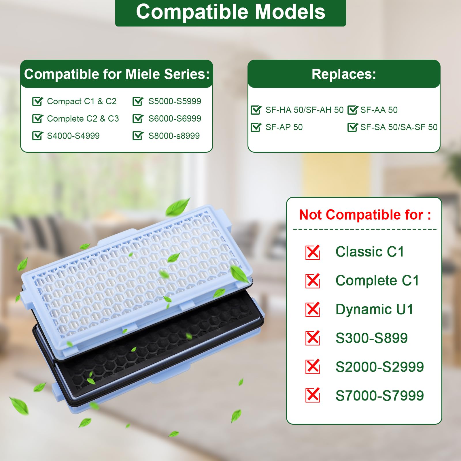 DEGG Filtre HEPA - Lot De 2 - Compatible Avec Aspirateurs