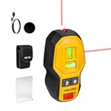 2-in-1 Rechargeable Cross Line Laser Level with Magnetic Stud Finder, Compact Line Lasers with LED Bubble Vials for Accurate Marking, Stud Detector Wall Scanners for Hanging Frames & Pictures