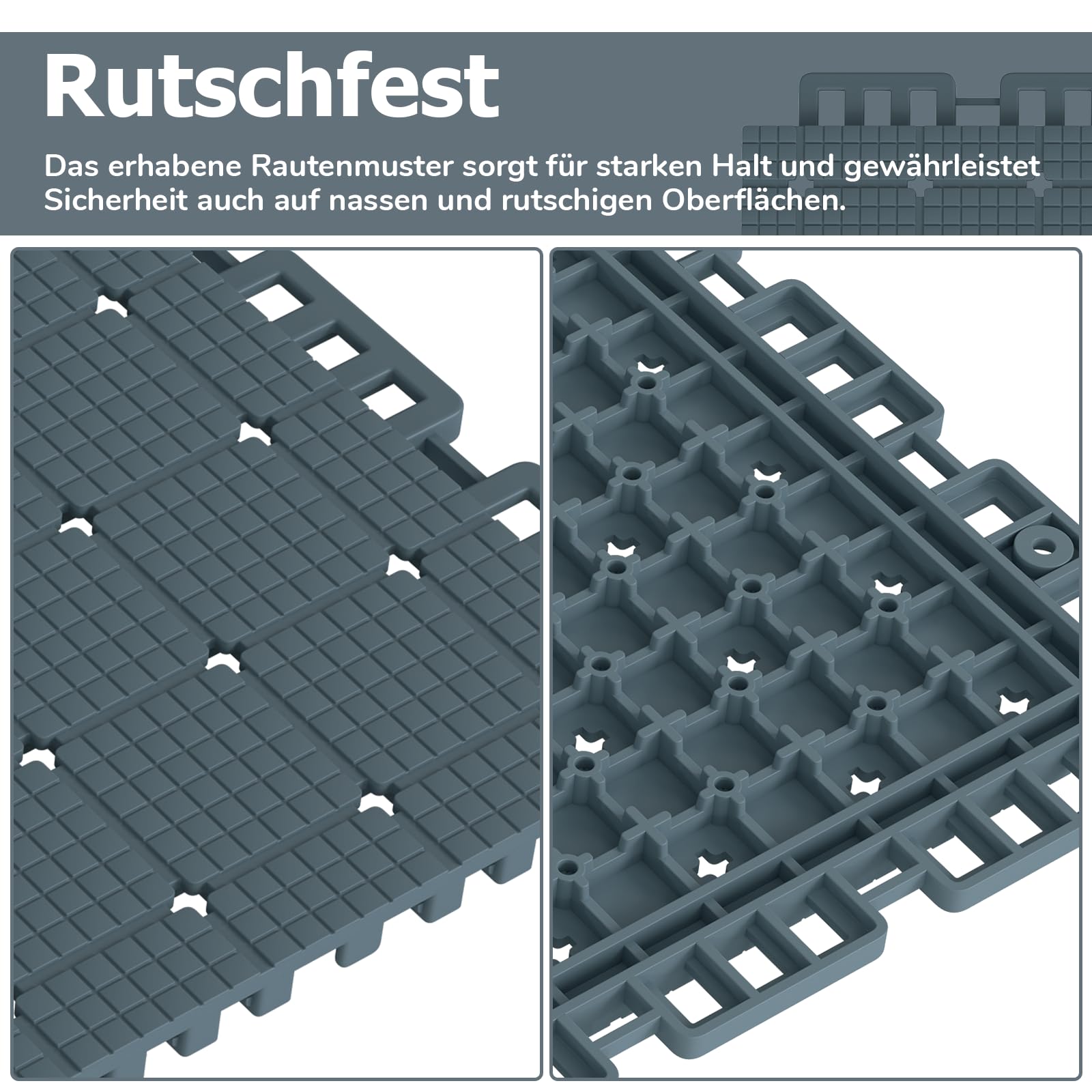 jxgzyy 24 STK Bodenschutzmatte Puzzlematte Set Sportmatte Gymnastikmatte Fitnessmatte Gummimatte Fallschutzmatten Outdoor Trainingsmatte Turnmatte Für Zuhause & AußEnbereich