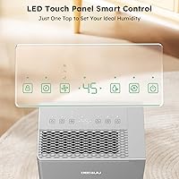 Vista 5 de Deshumidificador con certificado Energy Star para 5000 sq. ft., máx. 12.5 gal, estándar: 8.75 gal, con manguera de drenaje, con control inteligente