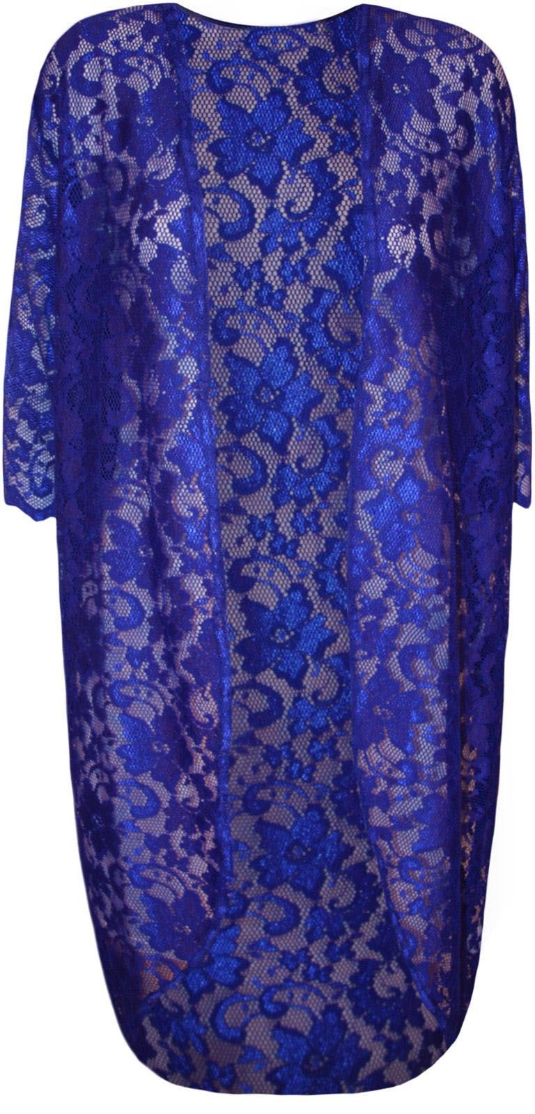 Buy New Womens Ladies Plus Size Floral Lace 3/4 Sleeve Open Long Cardigans Top 14-28 — BookShops.in