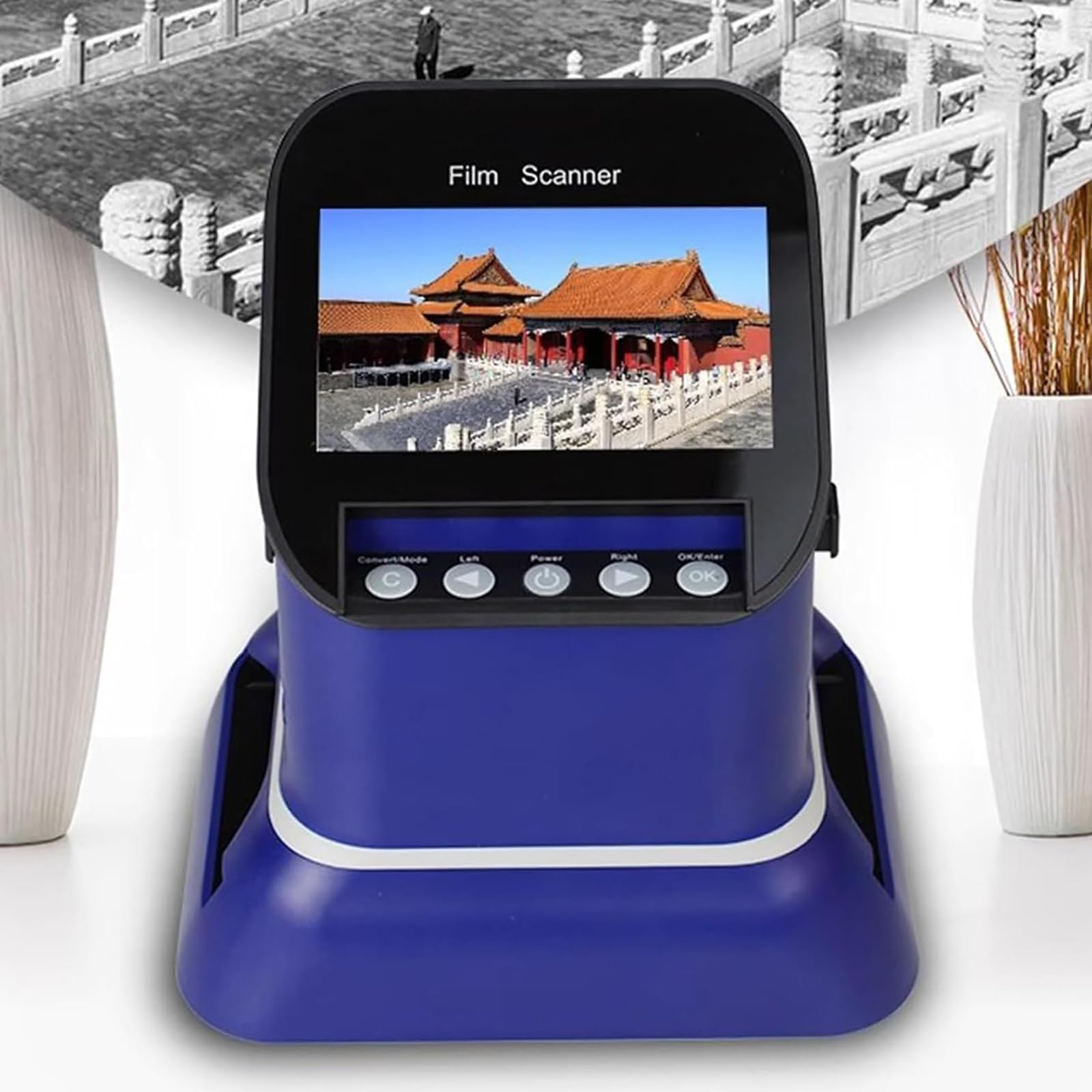 COYEUX Digital Film and Slide Scanner, Convert 35mm, 135, 120, 126, 127 Negative & Slides To Digital JPEG, 4.3" LCD Screen, Fast Scanning, You Can Now Save Your Memories Forever