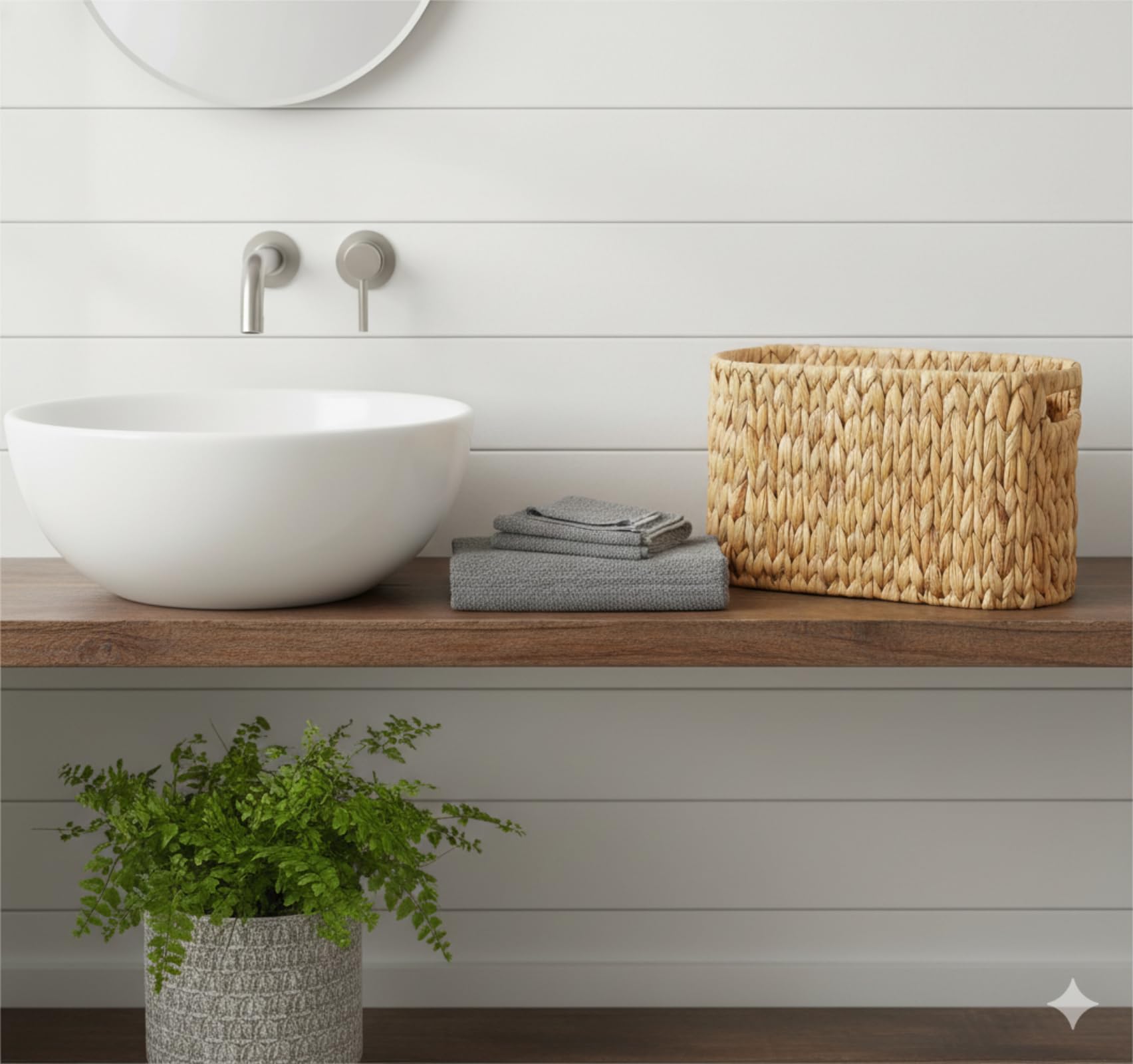 Cestino in giacinto d'acqua per la conservazione di carta igienica, porta rotoli con capacità per 3 rotoli, manici integrati, cestino stabile per bagno e servizi igienici per ospiti