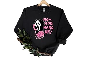 Big Face Ghost Valentine's Day Sweatshirt Pullover Halloween Sweatshirts for Men and Women