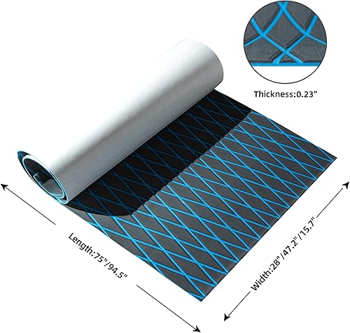 Miniatura 5 de Suelo de lancha de espuma EVA para cubierta de lancha, antideslizante, autoadhesivo, lámina de suelo para lancha, kayak, tabla de surf, jardín,