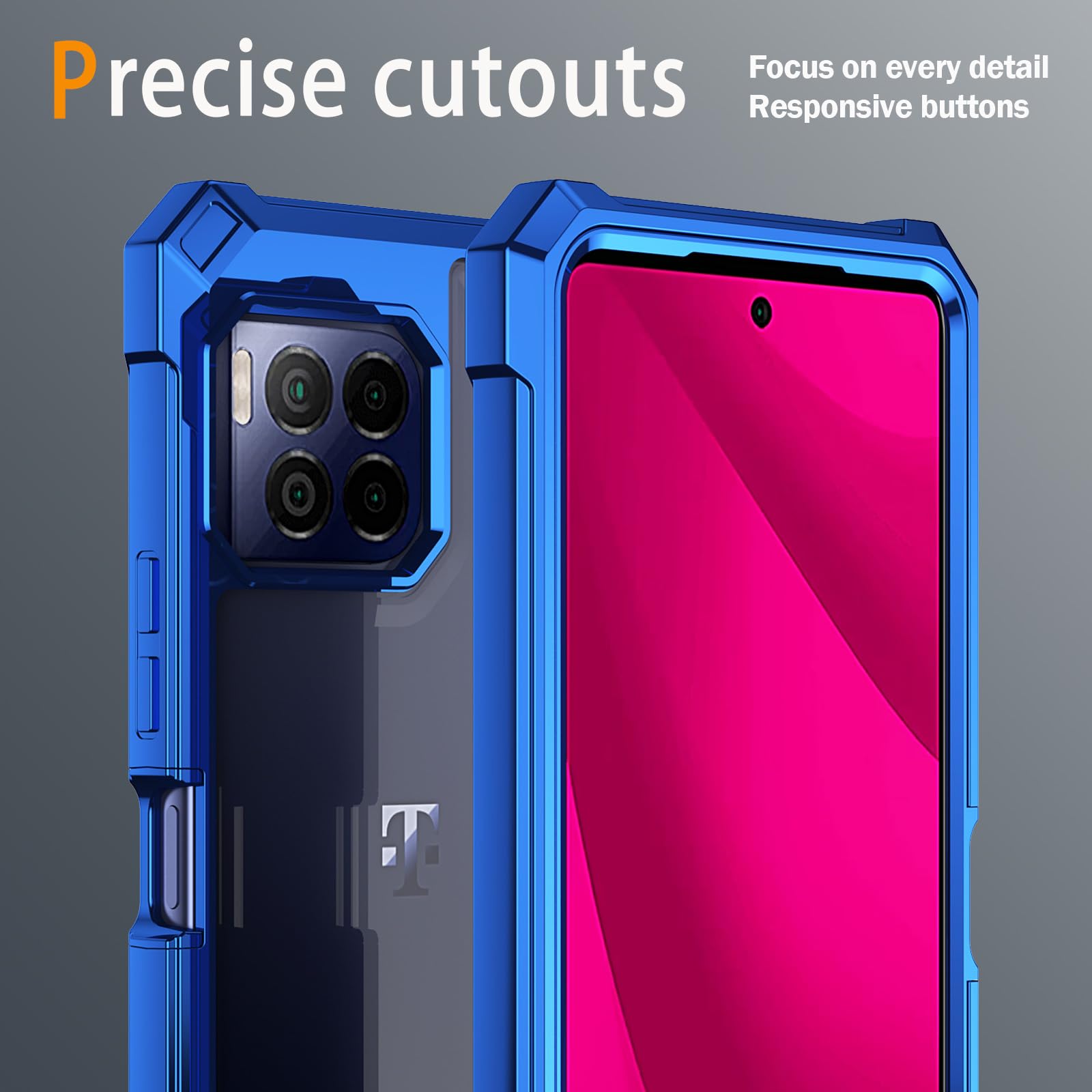 LCEHTOGYE Cover PerT-Mobile Revvl7Pros Pellicola Protettiva In Vetro Temperato,Custodie Morbido Silicone Case TPU Custodia PerT-Mobile Revvl7Pros (6,82") - WD11 - Foto 10