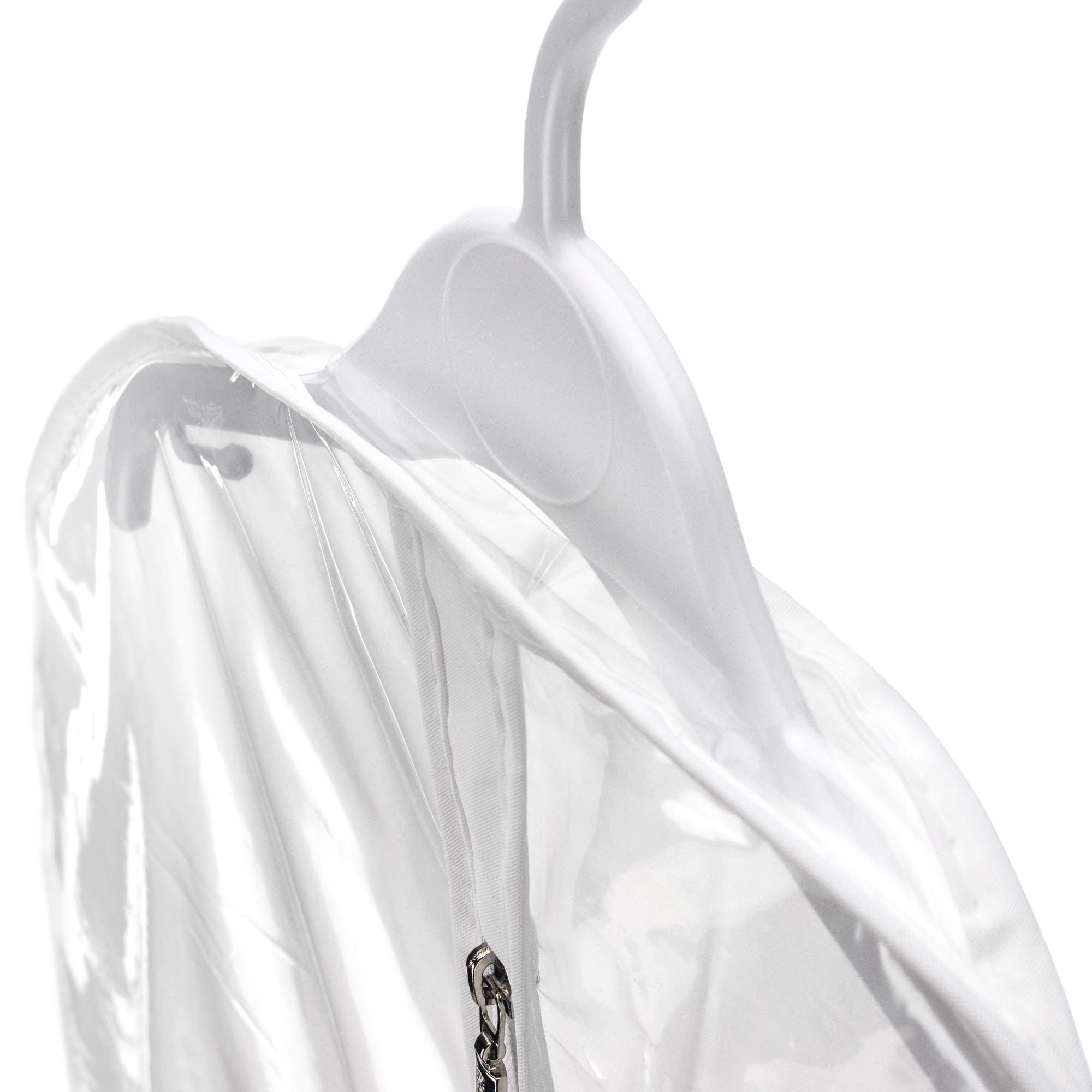 Hangerworld Waterproof Garment Bag 76 cm Transparent Garment Cover Baby and Children's Clothing, Clear, 1 Cover - Image 2