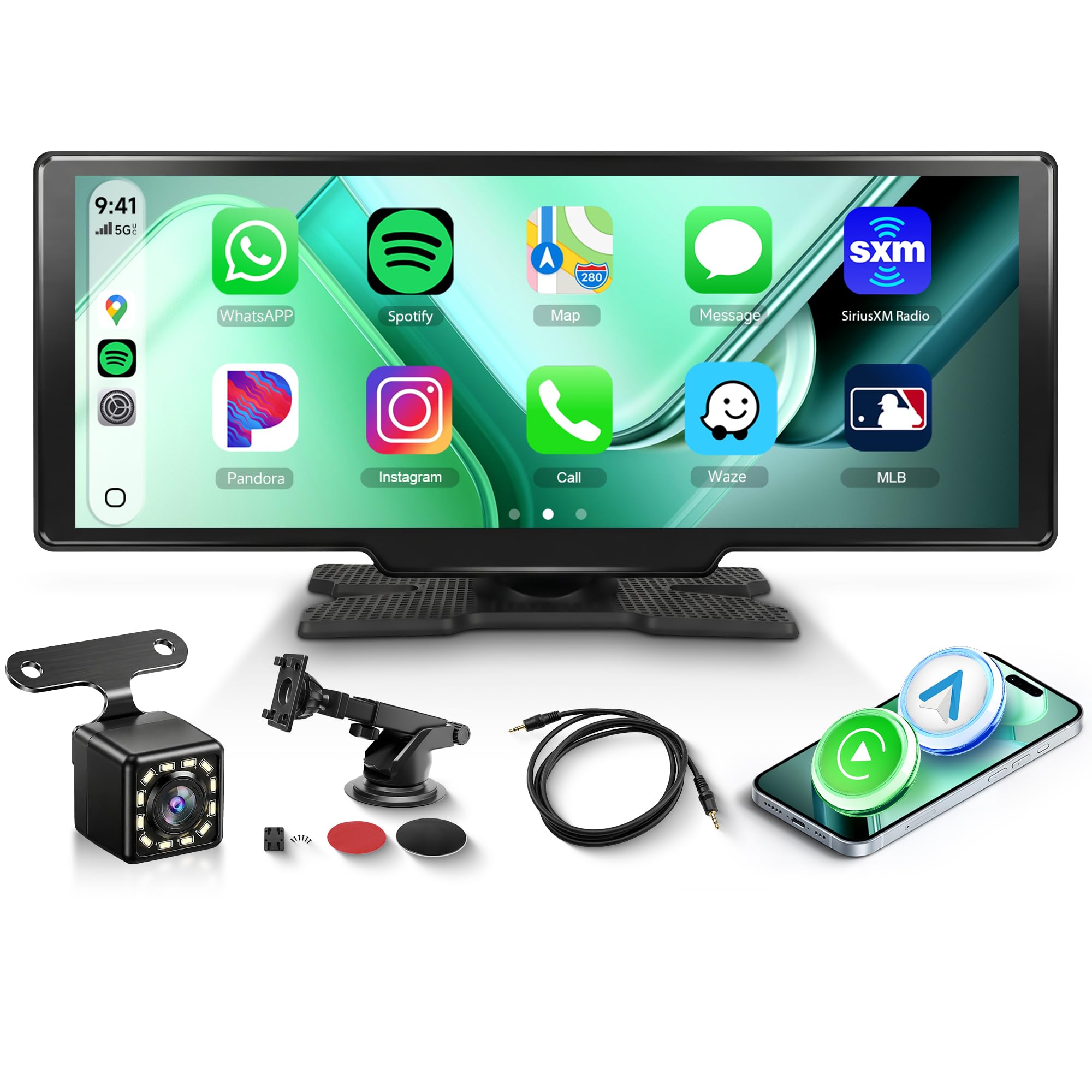 portatile radio per auto con touchscreen bluetooth