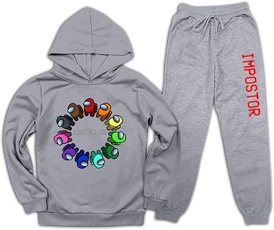 Color Skin Among Us Chándal Conjuntos Juvenil Sudadera con capucha y  pantalones de chándal Traje Traje de Moda Conjunto de Suéter para Niños  Niñas : Amazon.es: Ropa