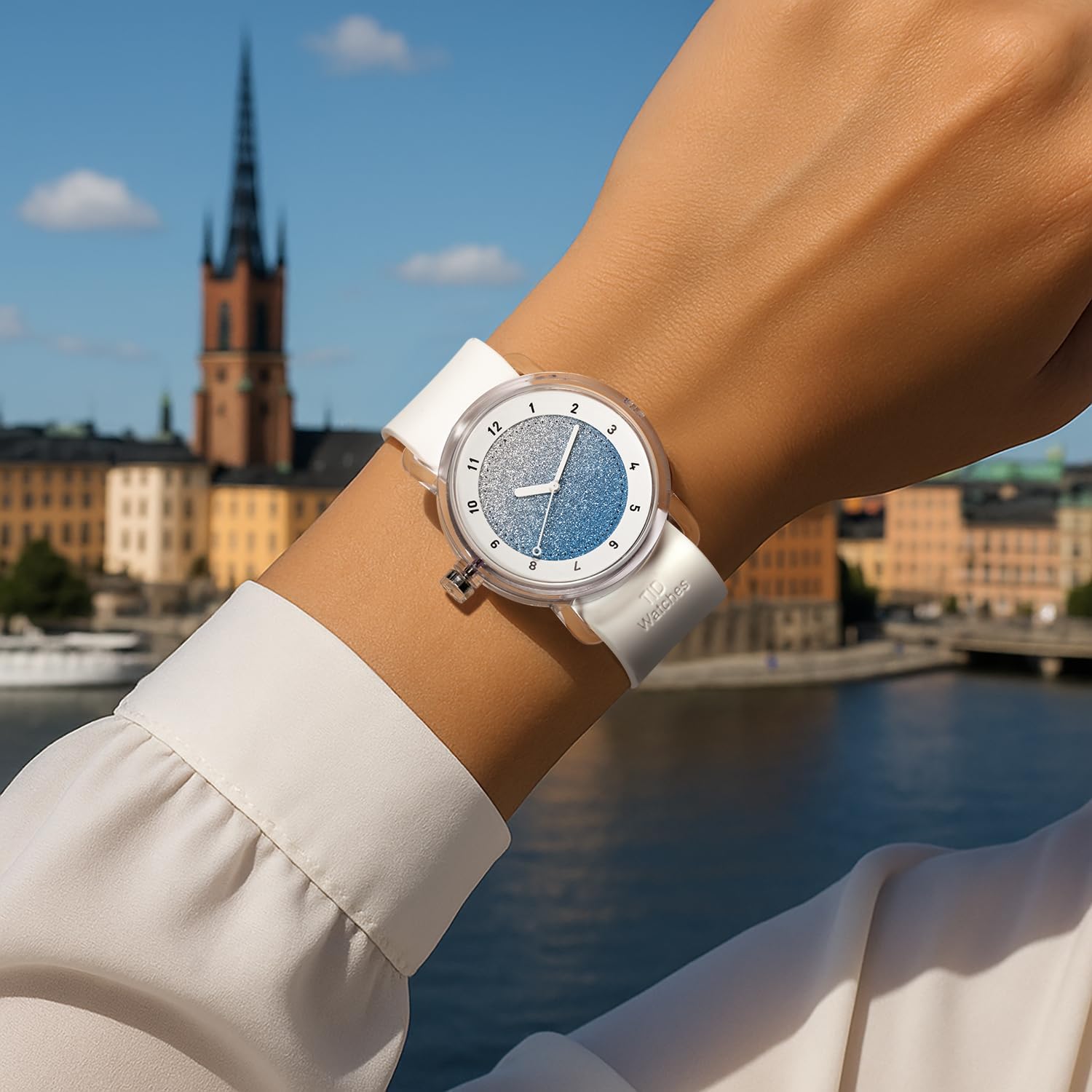 TID No.3 Unisex Watch – Minimalist Scandinavian Design, Solid or Gradient Dial, Waterproof Resin Case, Silicone Strap, Japanese Quartz Wristwatch for Men & Women, 38mm Dial