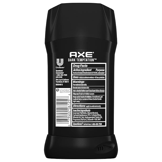 AXE Antitranspirante Desodorante en Barra para Hombre, Dark Temptation 6 Pack miniatura 2