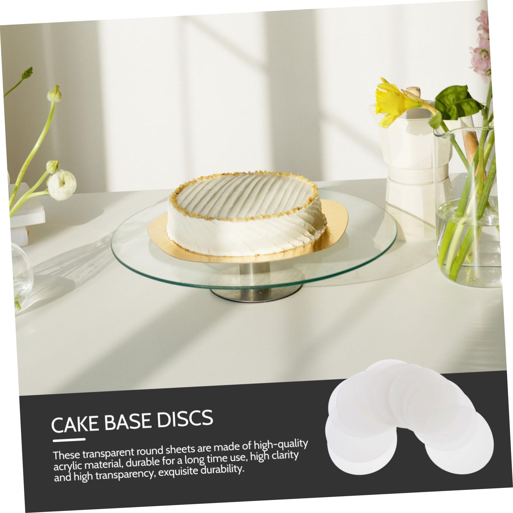 SOLUSTRE DIY Round Acrylic Sheets 18 Pack for Craft Projects Easy to Cut Smooth Finish Peel Film Included