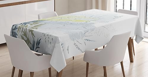 Miniatura 4 de Ambesonne Mantel granate marco vintage con motivos orientales arte tradicional retro clásico mantel rectangular para comedor cocina 60 x 84 pulgadas