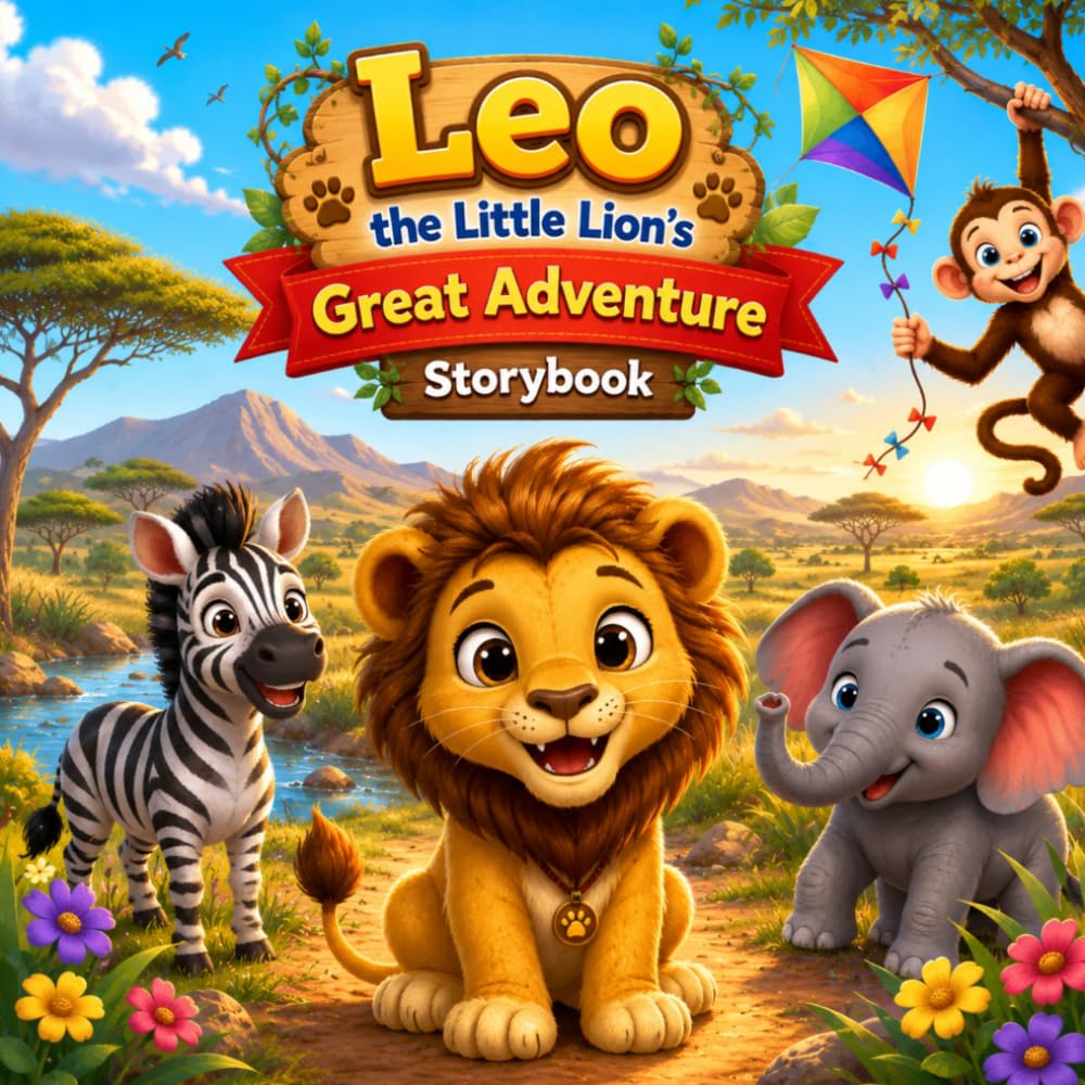 Leo the Little Lion's Great Adventure: Cute Storybook