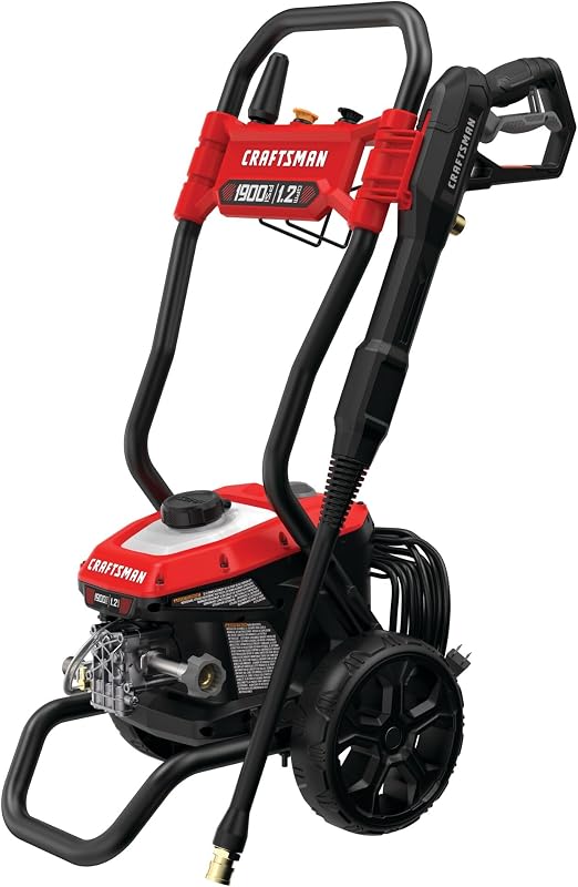 Lavadora a presión eléctrica CRAFTSMAN, agua fría, 1900 PSI, 1,2 GPM, con cable (CMEPW1900)