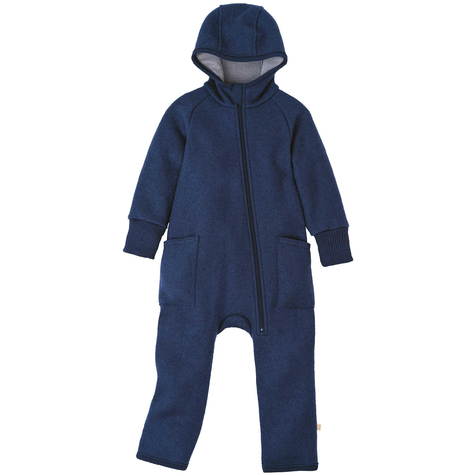 Disana ZIPP-OVERALL Baby & Bambini – 100% Bio Merino, lana walk – traspirante e piacevolmente caldo – unisex, taglia 50 – 116 – sostenibile & equo – con chiusura lampo – Made in Germany