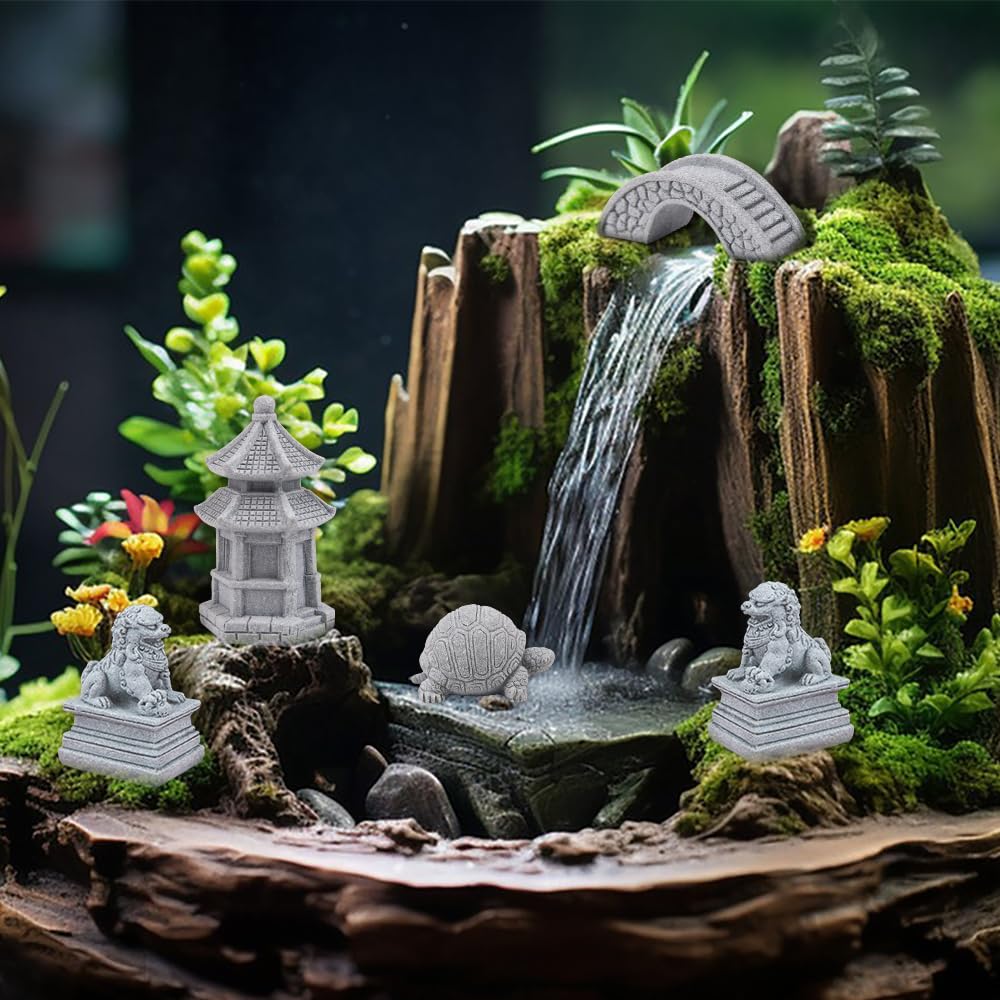 Amazon.com: ZORZA 5Pcs Mini Chinese-Style Sandstone Figurines Cute