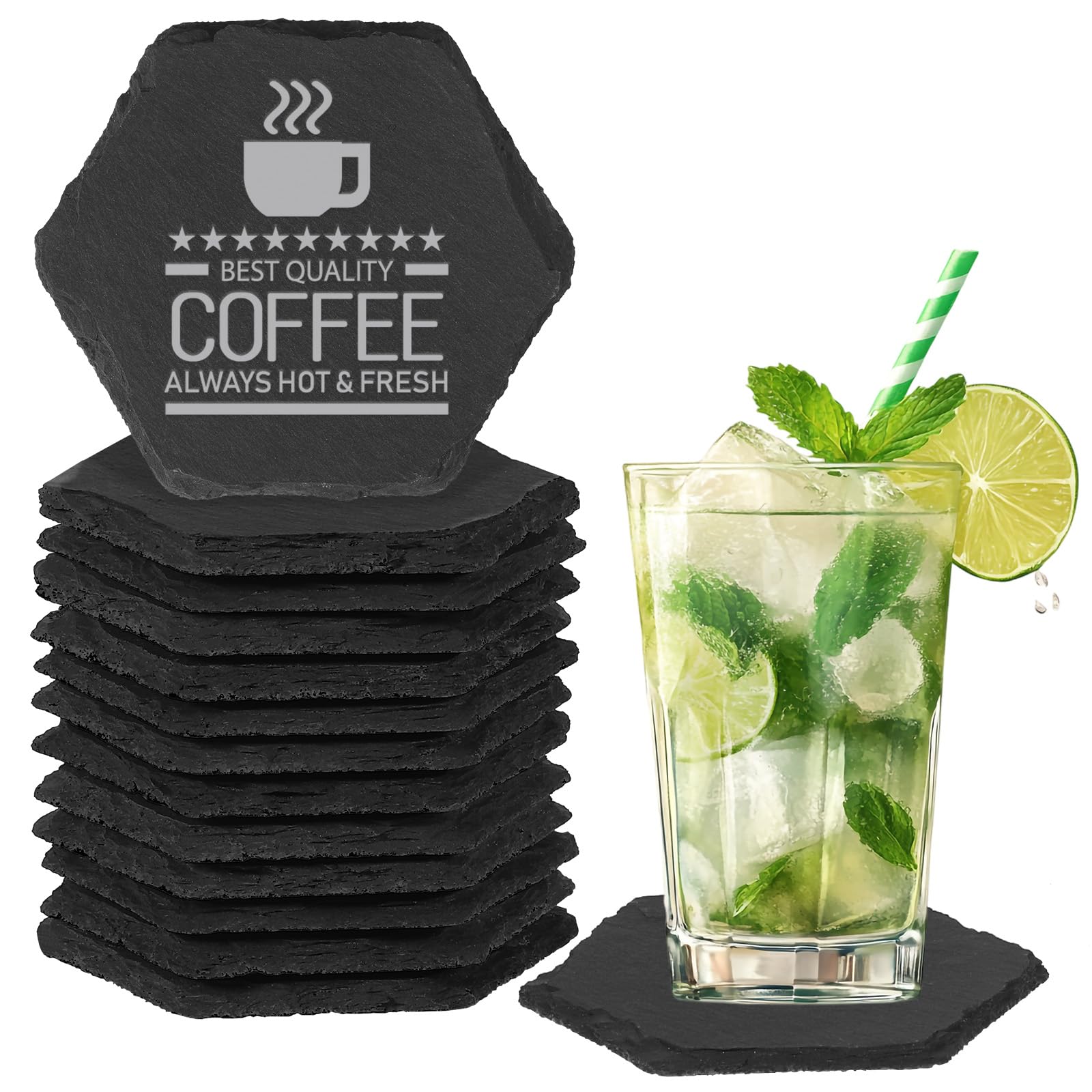 Dessous de verre tapis antidérapant lot de 12 contre les taches de table