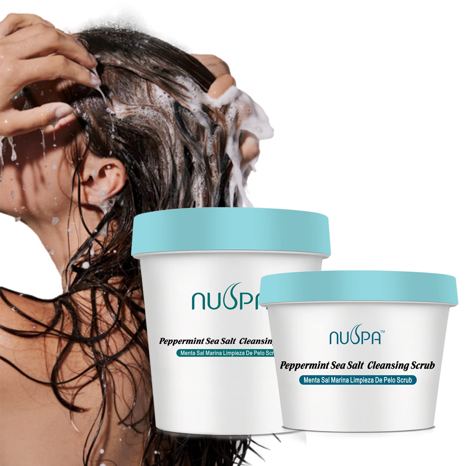 Buy NUSPA Peppermint Sea Salt Scalp Scrub,Purifying Refreshing Scalp