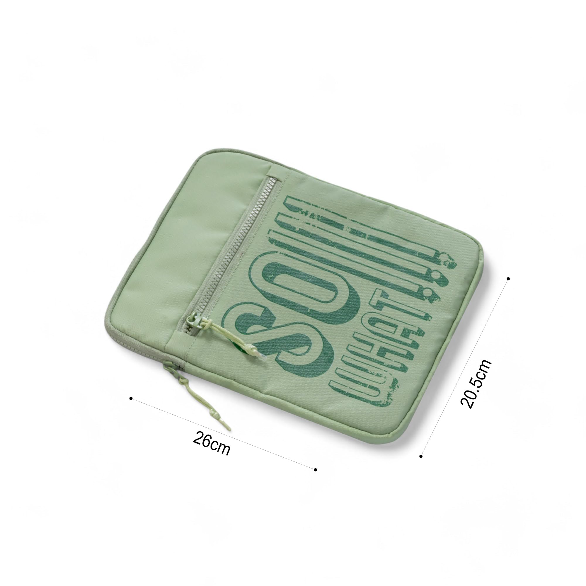 QIPS Tablet Sleeve Bag for up to 12-Inch Tablets – Water-Resistant PU-Coated Case with Front Pocket – Lightweight iPad & Tablet Cover for Work, School & Travel – Slim Protective Design (Green) 4