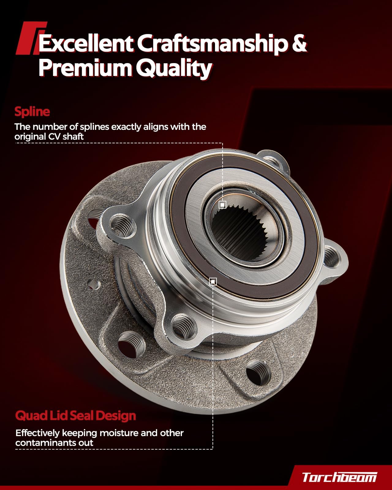 Amazon.com: Torchbeam Pair 513347 Front Wheel Hub Bearing Assembly