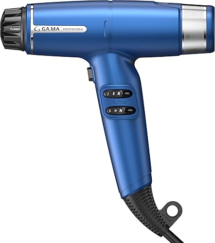 Miniatura 1 de GA.MA iQ LITE Perfetto - Secador de pelo con motor inteligente sin escobillas de 110,000 RPM, filtro doble, tecnología Oxy-Active, color azul