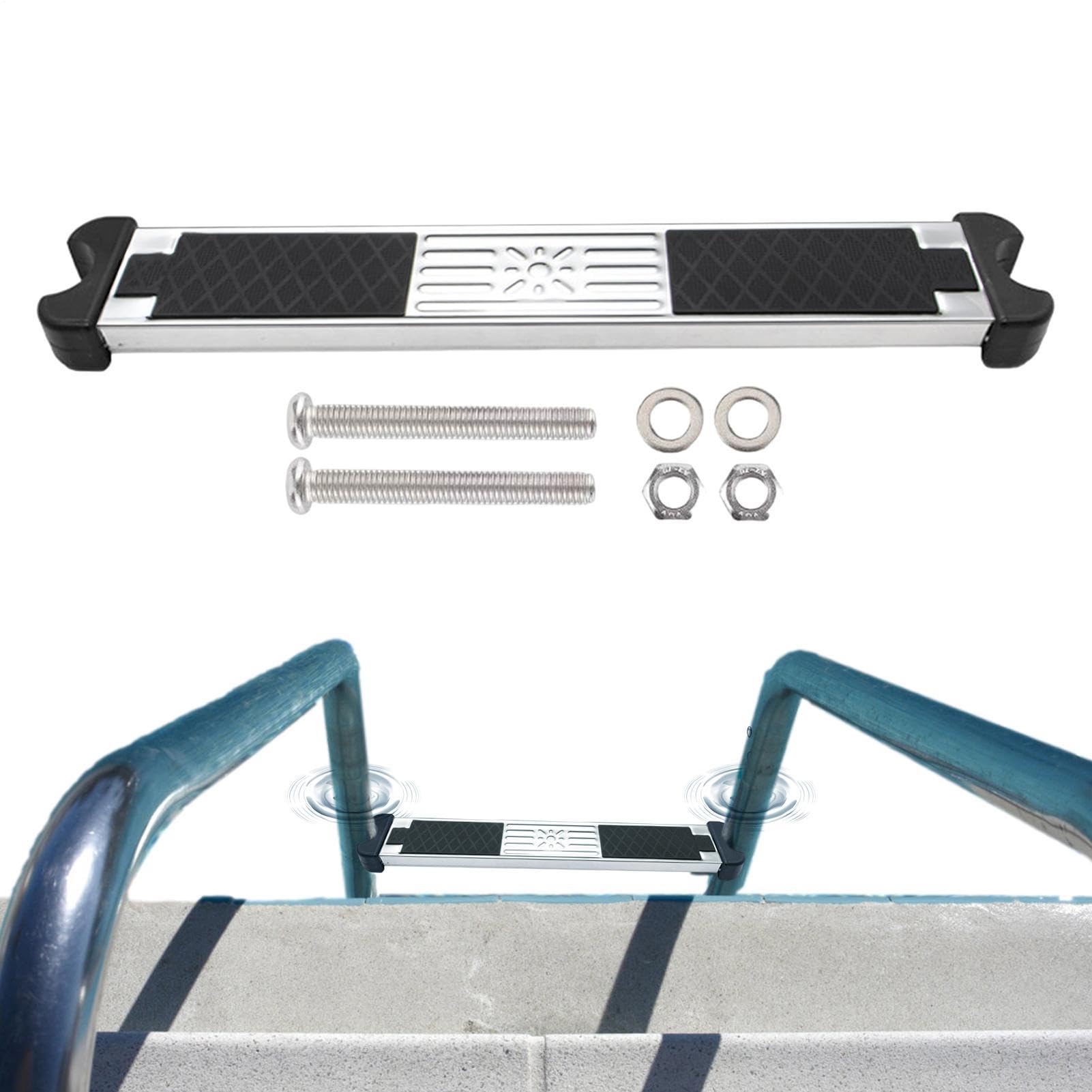 Gradini Di Ricambio Per Scala Piscina Antiscivolo In Acciaio Inossidabile | Piolo Per Scala Da Piscina Proprietari Professionisti Appaltatori Hotel Resort Area Giochi Giardino Cortile Patio Giochi