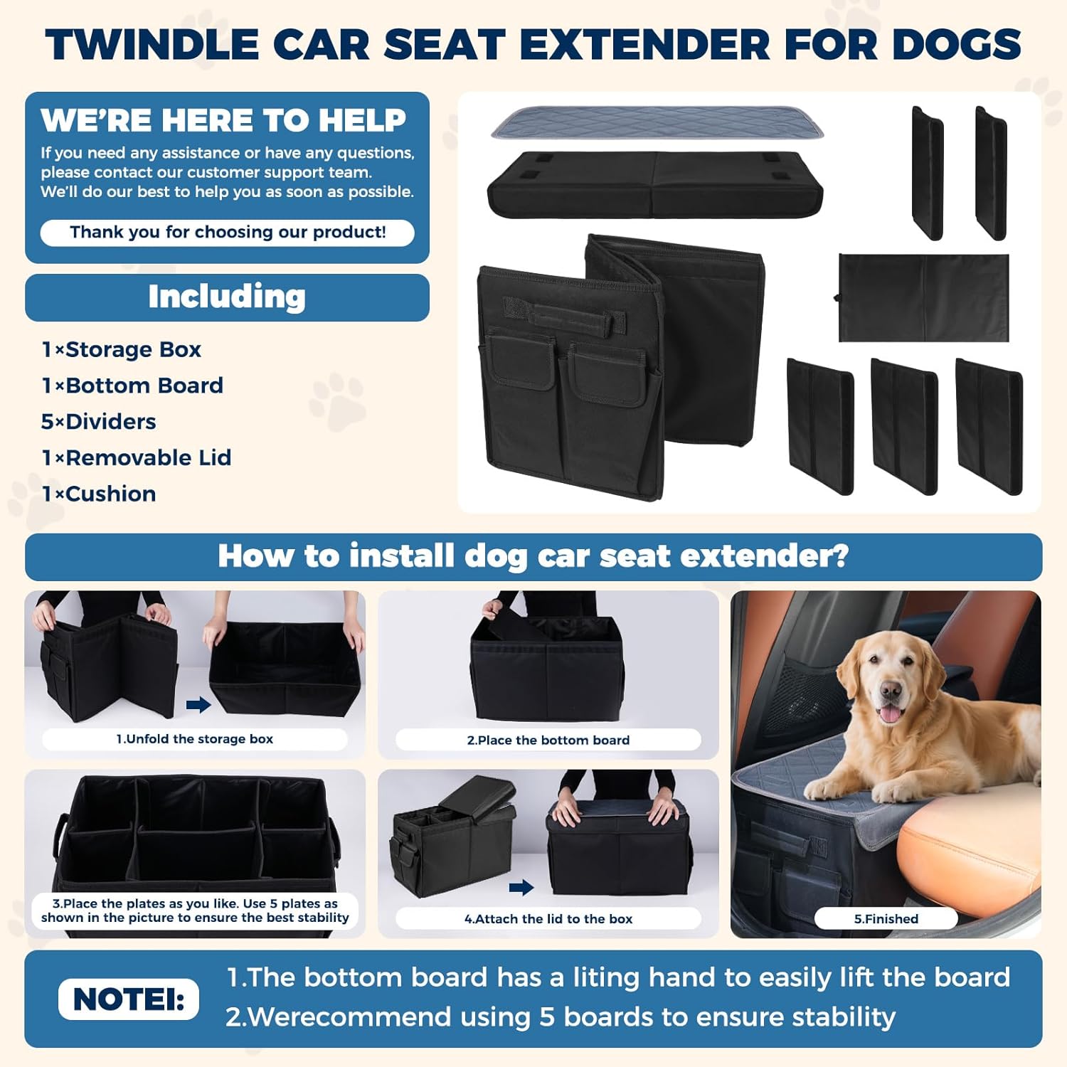 Dog Seat Extender for Large Dogs, Back or Front... 18 Dog Seat Extender for Large Dogs, Back or Front...