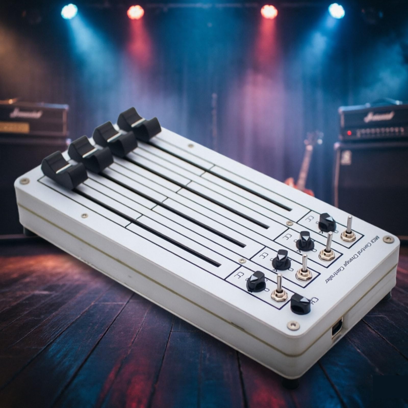 Fader Midi De 4 Canales Y 100 Mm, Mezclador Deslizante Midi Delgado De 4 Pistas, Interfaz USB, Mapeo CC Personalizado, para Software DAW Y Edición En Estudios De Producción Musical.
