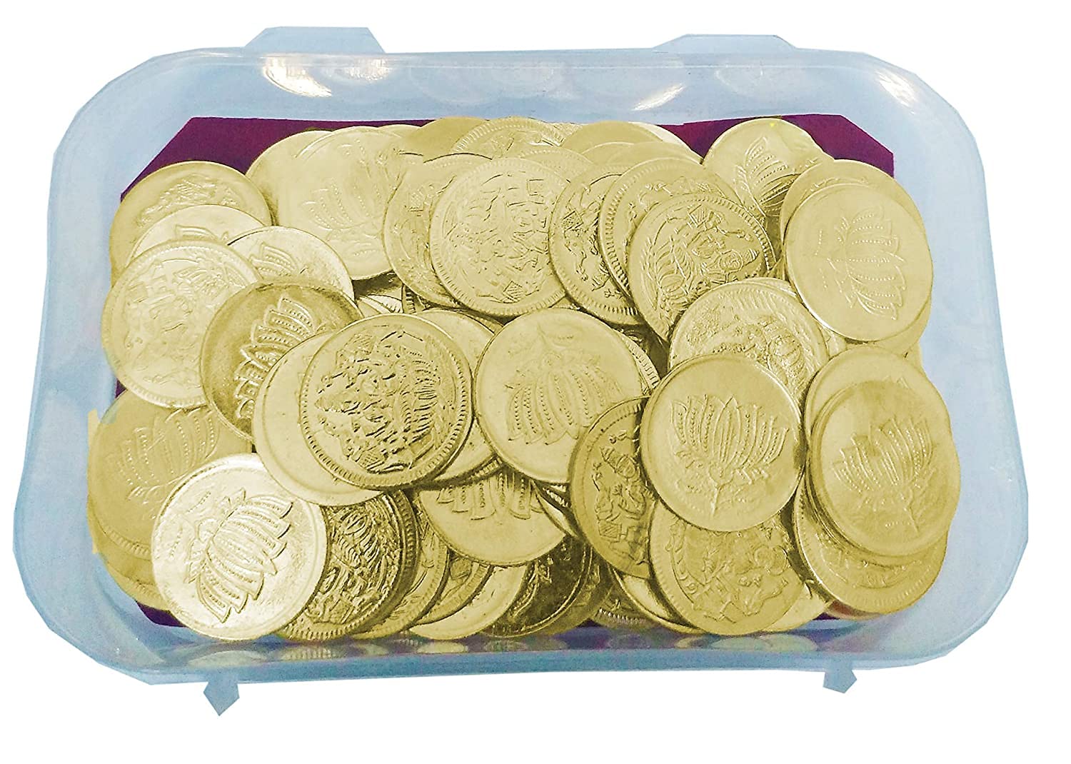 Gold Plated Lakshmi Kubera Coins - 108 Pooja Coins -2