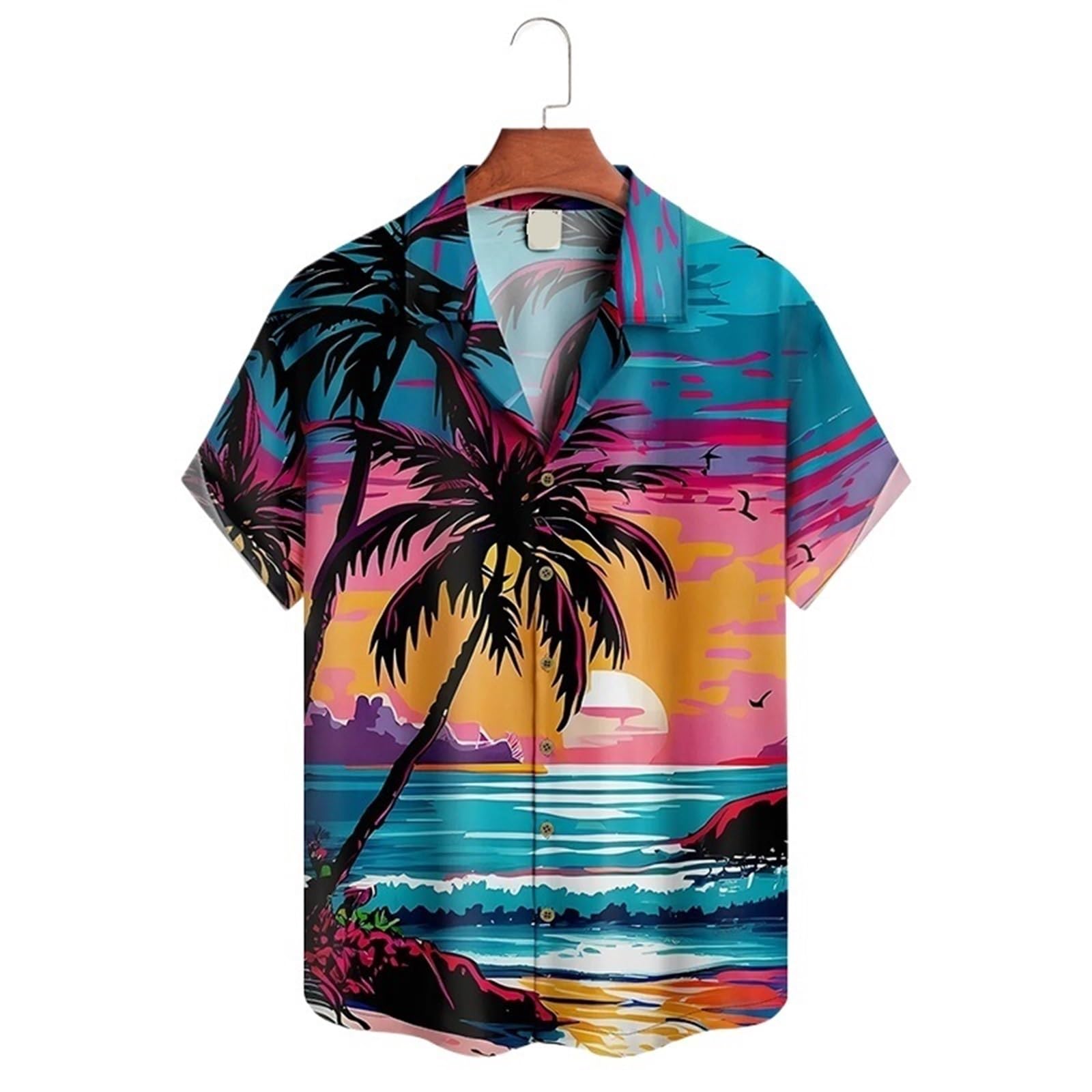Chemise d'été décontractée homme grand imprimé floral 3D plage et vacances 5XL