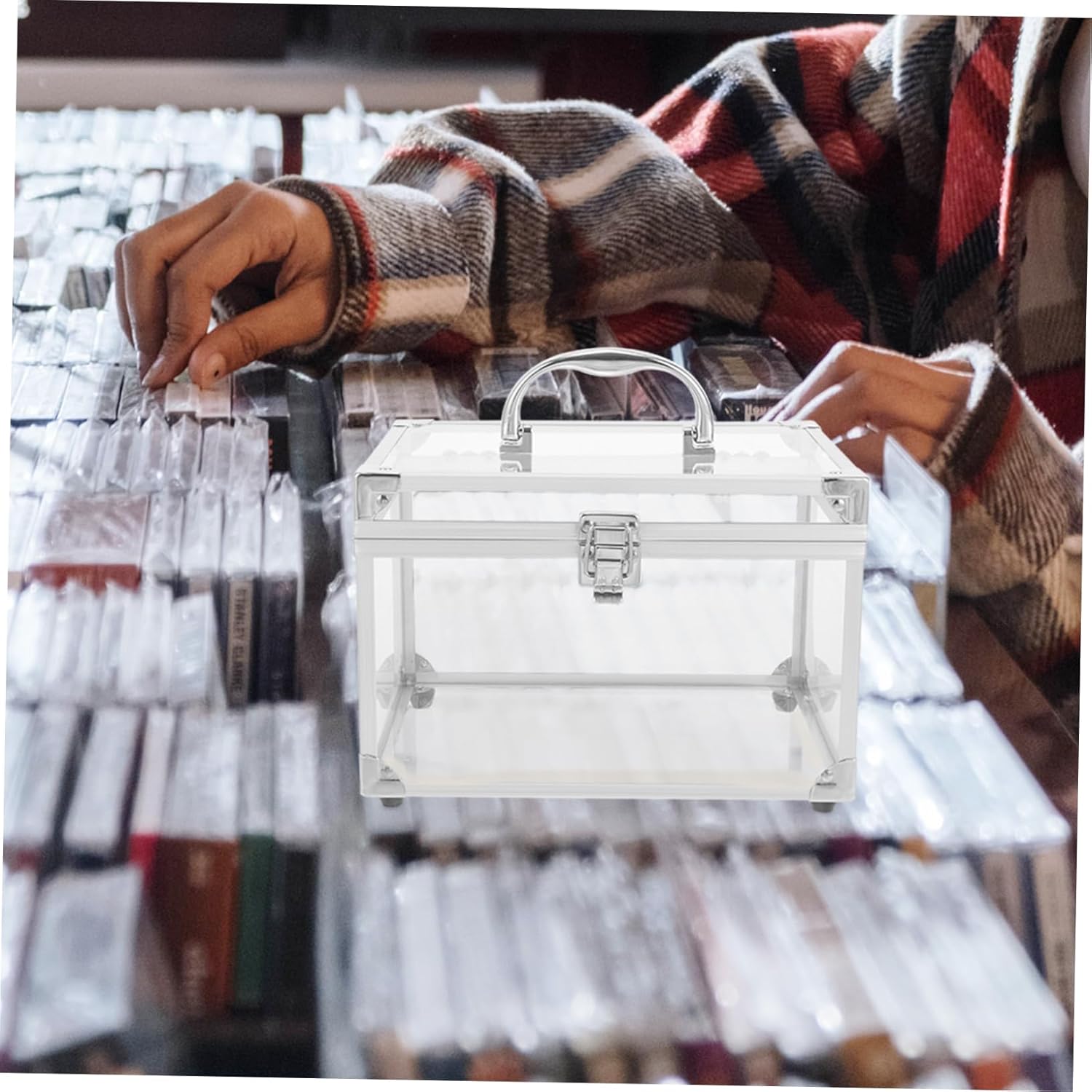 Cd Carrying Case Storage Box Lid for Dvd Organizer Disc Case for Music Lover Portable Modern Design