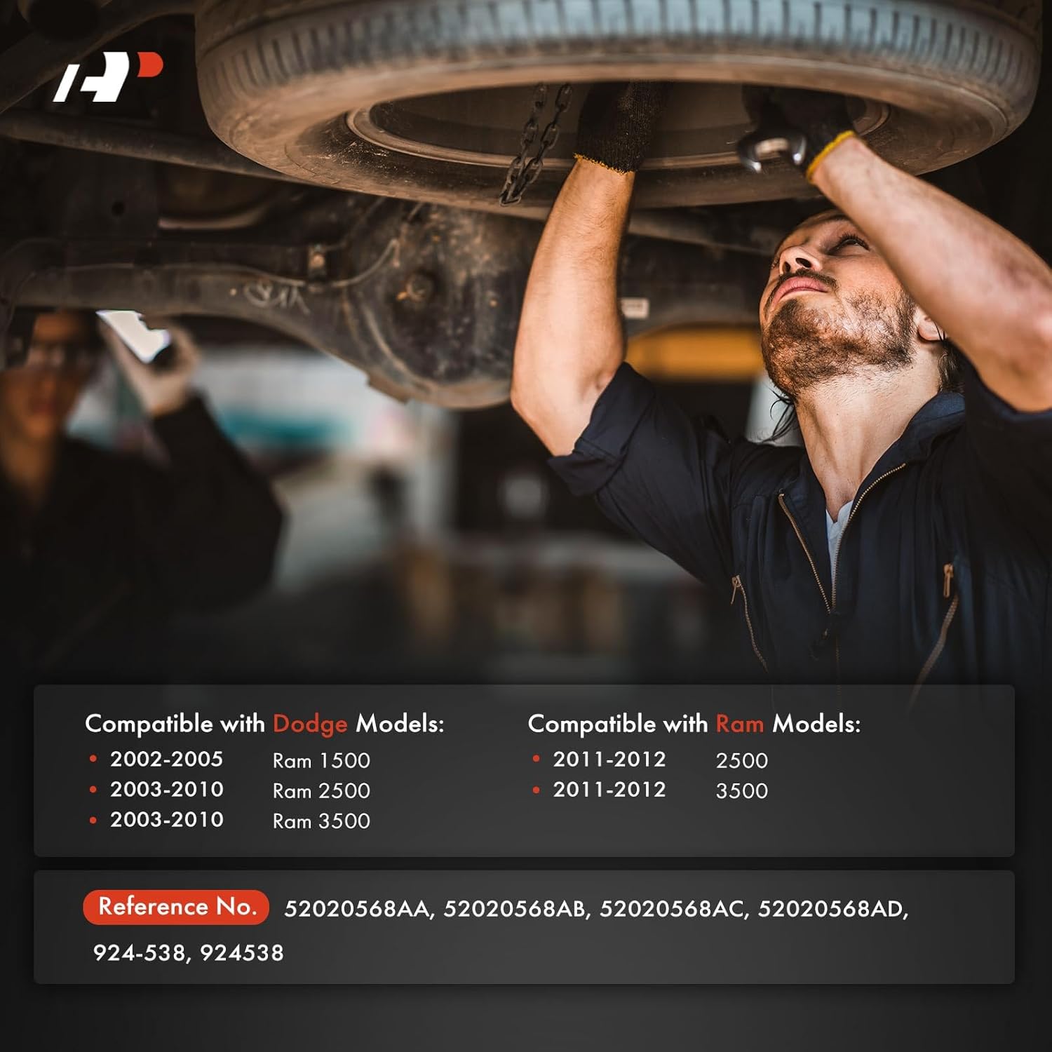 A-Premium Spare Tire Hoist Assembly Tire Winch Carrier Holder Compatible with Dodge Ram 1500 2002-2005 Ram 2500 Ram 3500 2003-2012 Truck