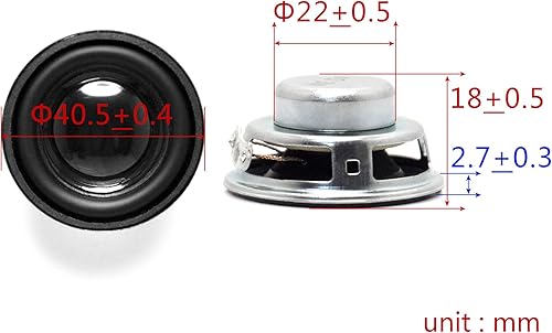 Miniatura 2 de Gikfun 4Ohm 1.575 in Diámetro 3W Altavoz de audio de rango completo Altavoz estéreo Woofer para Arduino (Paquete de 2 piezas) EK1794