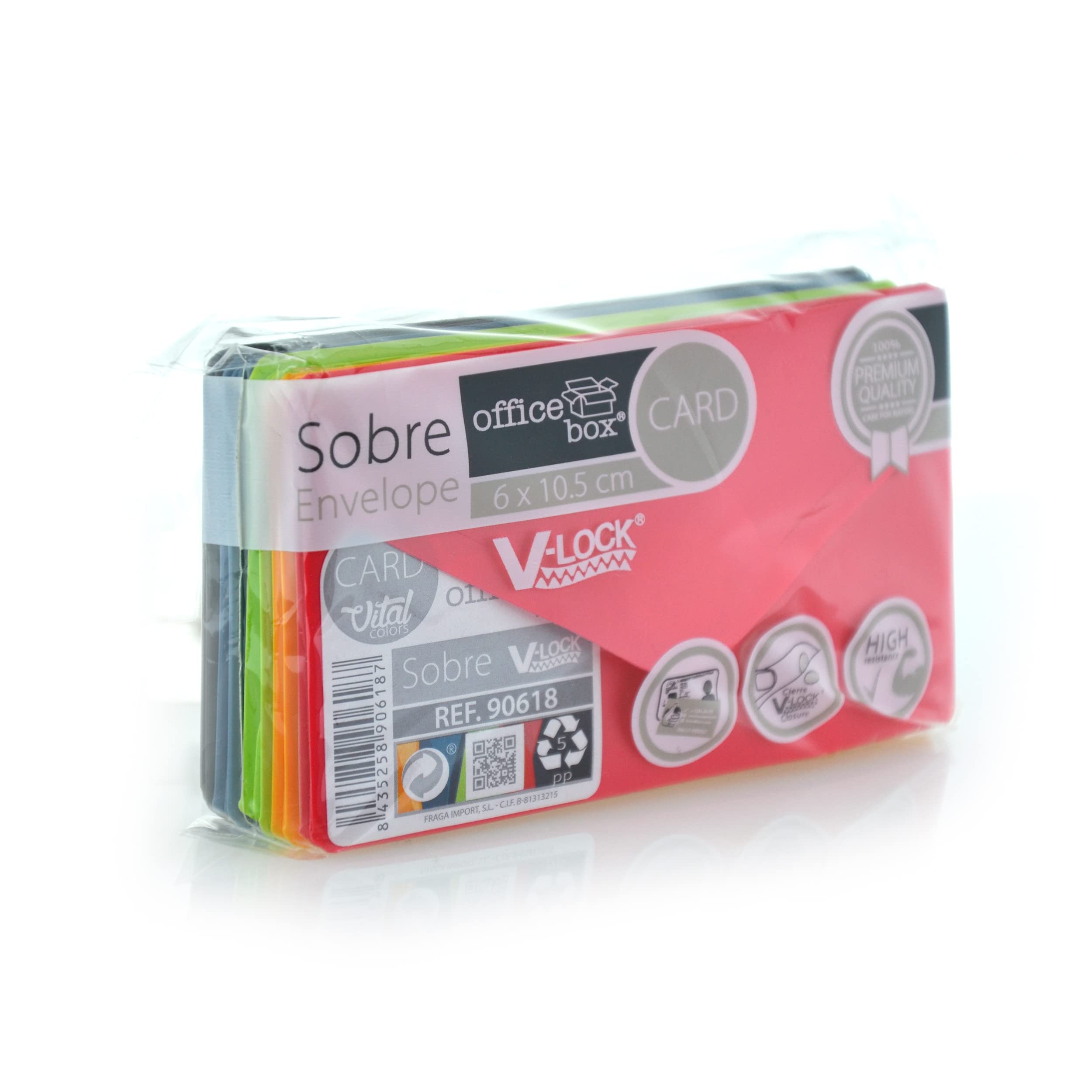 Cartellini su chiusura V-Lock Confezione da 10 - Dimensioni Scheda - Opaco Esterno e Glitter Interno Texture Soft Touch - Office Box