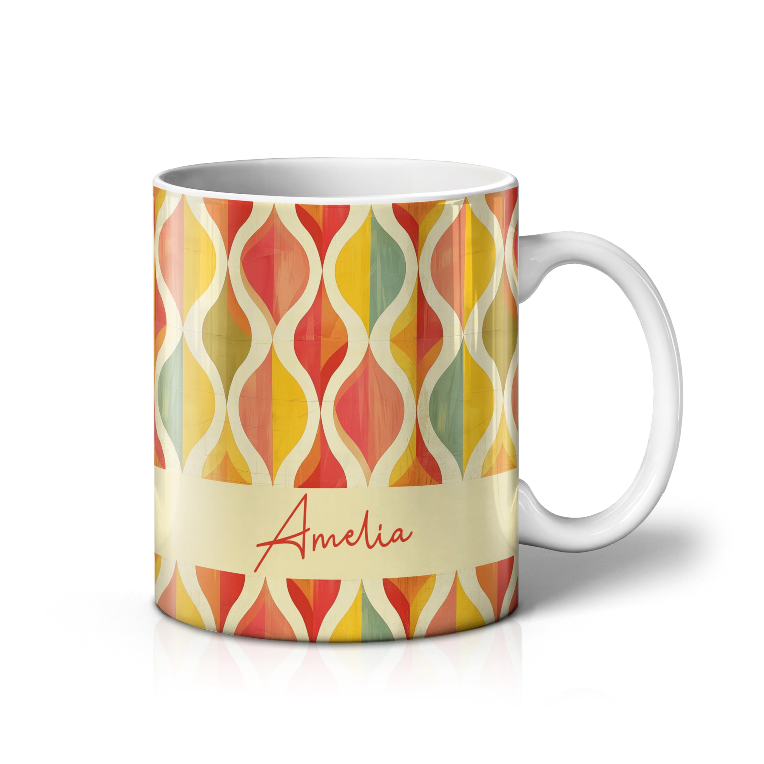 iCaseDesigner Personalised Retro Vintage Mug with Any Name – Custom Coffee Mug – 11 Oz Tea Cup – Unique Customised Gift for Men, Women, Work, Birthdays and Anniversaries - 18. Warm Teardop