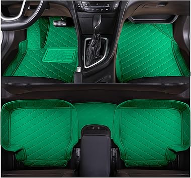 Custom Leather Waterproof Car Floor Mats for 99% Sedan SUV Sports Car Black Beige Mens Womens Vehicle Pads Mat Green